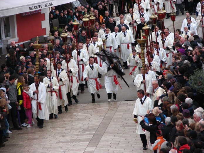 Procession "Following the Cross" during Holy Week